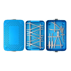 Kit chirurgical orthopédique certifié CE pour traumatismes – Ensemble d'instruments en acier inoxydable allemand pour plaques thoraciques et sternales avec boîte de stérilisation - Product Image 6