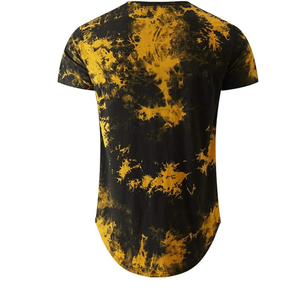 Camiseta Tie-Dye de Hip Hop para Hombre |   Camiseta Casual Hipster de Manga Corta con Dobladillo Curvo para un Estilo Urbano y Diario - Product Image 3