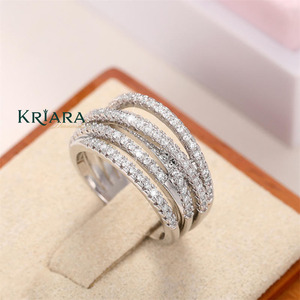 Bague en or blanc pour femme, diamant taille brillant rond, bijoux de mariage classiques, diamants de laboratoire, alliance éternité complète - Product Image 3