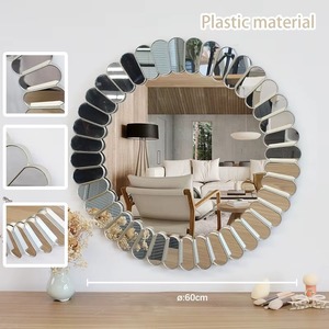 Multi Decorative Glass & Metal <b>Round</b> Rustic Handmade Contemporary <b>Wall</b> Hanging <b>Mirror</b> for Living Room Bathroom From REHMAN CRAFT - Product Image 2