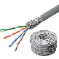 Câble réseau SFTP Cat6 4 paires avec séparateur croisé, câble LAN double blindage pour câblage réseau Gigabit intérieur