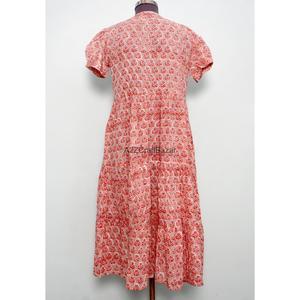 Vestido Niki 100% Algodón Estampado a Mano, Vestido Boho de Verano, Vestido Ligero Hecho a Mano - Product Image 6