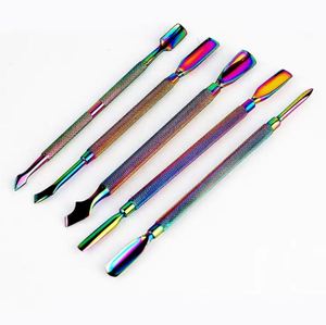 Empujador de Cutículas de Doble Punta de Acero Inoxidable de Alta Calidad, Superficie Angulada, Herramienta de Manicura para el Cuidado de las Uñas, Eliminación Eficaz, Belleza - Product Image 6
