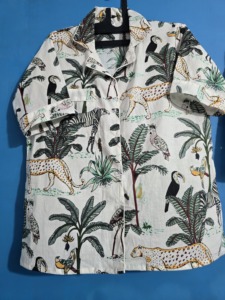 Pijama de Algodón Orgánico 100% con Estampado de Animales de la Selva, Estilo Indio, Conjunto de Pijama Corto, Ropa de Dormir al por Mayor - Product Image 5