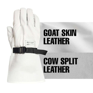 Gants de soudeur TIG en cuir de chèvre et croûte de cuir de vache de haute qualité, durabilité maximale, services OEM ODM disponibles, gants de sécurité - Product Image 4