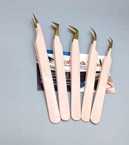 Pinzas de Precisión para Pestañas, Antimagnéticas, Punta Suave, Herramienta Profesional para Aplicación de Extensiones de Pestañas de Volumen - Product Image 2