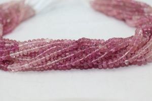 Cuentas Redondas Facetadas de Turmalina Rosa Natural AAA de 5 mm y 15 Pulgadas para la Fabricación de Joyas - Product Image 4