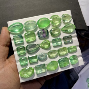 Pierres précieuses en fluorite verte facettée de formes variées pour la fabrication de bijoux, prix en gros - Product Image 2