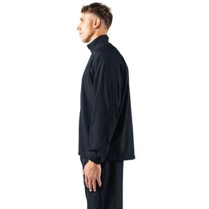 Men's Black Full Zip Training Jacket Lightweight Athletic Sportswear Warm Up Top Long Sleeve Fitness Activewear Outerwear - Product Image 4