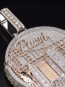 Pendentif Guitare Moissanite Iced Out, Pendentif Musical Luxe Pavé, Breloque Collier Hip Hop, Bijoux Homme Femme, Cadeau Statement - Product Image 4