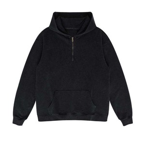 Vente en gros : Meilleures ventes – Sweats à capuche et pulls personnalisés pour hommes, 100 % coton, brodés, couleur unie, quart de zip, hiver - Product Image 5