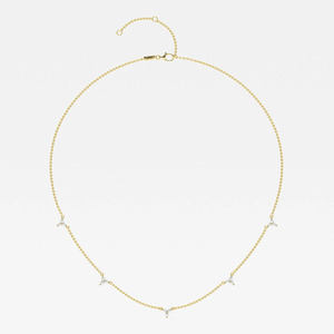Collar con Colgante de Diamantes y Cadena de Oro Amarillo - Product Image 2