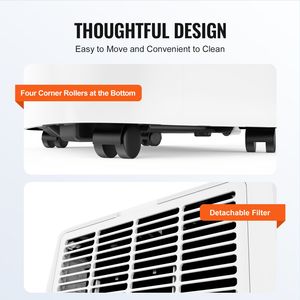 Condizionatore Portatile 3 in 1 da 12.000 BTU con Telecomando per Aree di 50-70 m² (Raffreddamento/Deumidificatore/Ventilatore) - Tipi di Spina UK/US/AU - Product Image 3