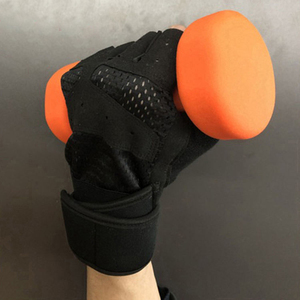 Gants de sport unisexes légers en daim pour la musculation, l'haltérophilie et le bodybuilding, avec poignets ajustables et demi-doigts - Product Image 4
