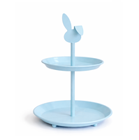 Support à gâteau en métal au design unique, 2 niveaux, pour mariage, événement, fête, décoration, présentation de collations et de biscuits