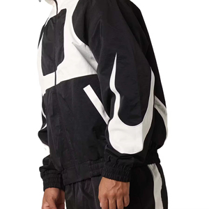 Custom <b>Men's</b> Top Fashionable Windproof Sports <b>Jacket</b> <b>Half</b>-<b>Zip</b> Windbreaker Loose-Fit Over Sized Shiny Nylon Windbreaker <b>Jacket</b> - Product Image 3