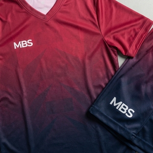 Al por mayor, transpirable, tallas grandes, seda/algodón, MBS_Crimson-Midnight_Velocity_Kit, personalizable, sublimación, degradado frontal, deportivo - Product Image 3