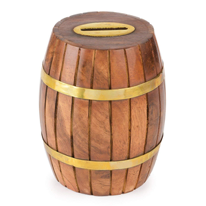 Tirelire en bois artisanale avec initiales gravées, boîte à monnaie personnalisée, tirelire décorative, cadeau pour la maison - Product Image 5