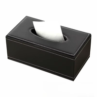 Boîte à mouchoirs en cuir de haute qualité, vente en gros directe d'usine, boîte à serviettes en papier pour hôtel, boîte à mouchoirs en cuir PU, cadeau d'ouverture