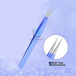 Pinces à cils en acier inoxydable de haute qualité, durables, avec une préhension fine, longueur 10 mm, emballage et logo personnalisables - Product Image 4