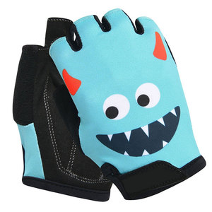Half Finger Cycling <b>Gloves</b> Red <b>Black</b> Polyester Unisex Summer Pull-On Breathable <b>Mesh</b> Riding <b>Gloves</b> - Product Image 6