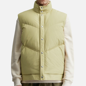 Gilet matelassé pour homme sur mesure, fermeture à boutons, sans manches, léger, en polyester et nylon, motif uni, gilet matelassé d'hiver - Product Image 3