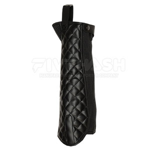 Mini-chaps en cuir de qualité supérieure pour chevaux, avec sangle durable, pour l'entraînement équestre en extérieur. - Product Image 3