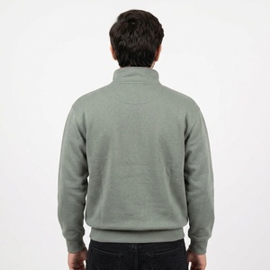 Sudadera Personalizada para Hombre con Cierre de Cremallera, Tejido de Algodón Terry, Corte Holgado, Cuello Alto Simulado, Estilo Urbano Casual - Product Image 2