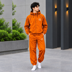 Veste coupe-vent pour homme à blocs de couleur, design de panneaux personnalisés, légère, style streetwear, pour collections de mode en marque blanche - Product Image 4