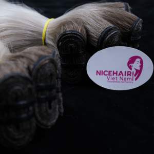 Meilleur choix Blonde Remy trame qualité d'extension de cheveux humains double dessiné non synthétique fabriqué au Vietnam - Product Image 4