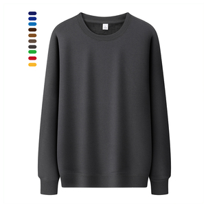 เสื้อสเวตเชิ้ตคอกลมทรงปกติสำหรับผู้ชาย สีพื้น ผ้าฝ้ายถัก สวมใส่สบายๆ สำหรับฤดูใบไม้ร่วง - Product Image 4