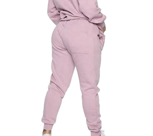 Conjunto de Sudadera con Capucha y Pantalones de Chándal para Mujer, de Corte Holgado Premium, Personalizado, con Hombros Caídos, de Algodón y Felpa, con Estampado Gráfico, Estilo Moda - Product Image 4