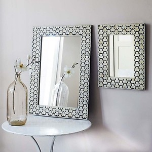 Cadre de miroir incrusté d'os décoratif de super qualité fini à la main fournisseur de miroirs indiens miroir de décoration murale - Product Image 4