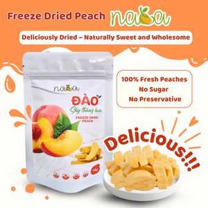 Duraznos Dulces en Rodajas Liofilizados, 100% Durazno, Saludables, Envasados Herméticamente, 18g/Bolsa con Proceso de Secado por Congelación - Product Image 3