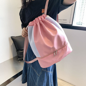 Custom printed 210D polyester <b>waterproof</b> <b>drawstring</b> sportpacks Promotional fitness <b>drawstring</b> <b>bags</b> with logo printing Wholesale - Product Image 4
