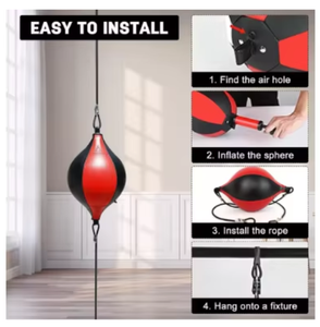 PROFIT SPORTS Sac de vitesse de boxe double extrémité robuste en PU pour l'entraînement et le développement des compétences - Product Image 4