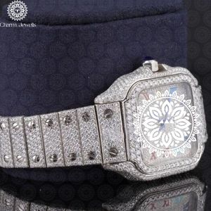 Montre carrée de luxe en acier inoxydable Charm Jewells, 40 mm, cadran analogique mécanique, cristal saphir, mode masculine, date automatique, étanche - Product Image 2