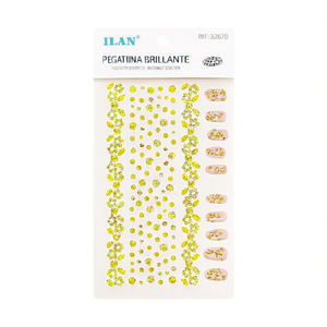 Adesivi con strass scintillanti ILAN per unghie Giallo 32670 - Product Image 1