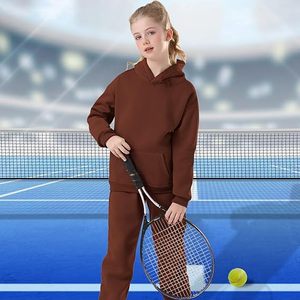 Fashion Kids Winter Tracksuit Set Hoodie Jogger Pants Unisex Sportswear Toddler Warm Fleece Corduroy Customized Windproof Quick - Product Image 2