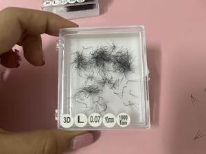 Pestañas Postizas de Lujo Hechas a Mano VIETKINGLASH, Abanicos de Pestañas Sueltos 3D 0.07, Base Fina y Puntiaguda, Pelo Sintético Natural Largo, Curvatura C CC D L - Product Image 6