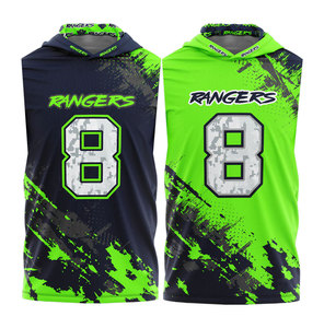 Maillot de basket-ball Kitbeast Ghost à capuche sans manches, sublimé, anti-humidité, unisexe, coupe athlétique pour adulte - Product Image 2