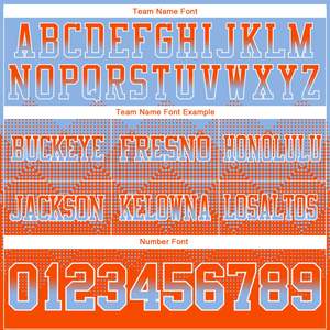 Compre Ahora Camiseta de Fútbol Americano Naranja y Azul, Tela de Alto Rendimiento, Logotipo de Patrocinador Personalizado, Nombre del Equipo, Número, Tallas XS-7XL, Camiseta OEM - Product Image 3