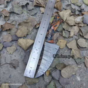 Couteaux de chasse d'extérieur, lame en acier Damas, manche en résine personnalisé, lame à changement rapide de qualité industrielle, garantie de 3 ans - Product Image 4