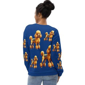Sweat-shirt unisexe personnalisé Pretty Poodle, pull décontracté à col rond avec imprimé graphique, en molleton doux, d'inspiration grecque, personnalisable - Product Image 2