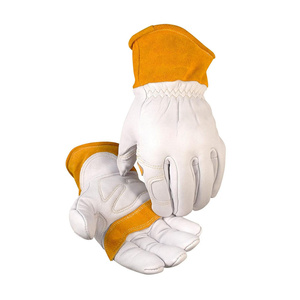 Gants de soudage TIG robustes en cuir de chèvre et de vachette, renforcés, résistants à la chaleur, pour la protection personnelle - Product Image 1