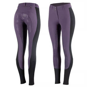 Leggings d'équitation pour femmes en velours côtelé avec assise intégrale en silicone, Culottes d'équitation, Collants d'équitation, Vente en gros - Product Image 1
