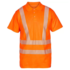 Camisetas Polo de Seguridad de Manga Corta de Alta Visibilidad con Cinta Reflectante para Trabajadores de la Construcción y Seguridad - Product Image 4