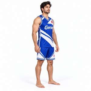 Ropa Deportiva Transpirable y Ligera, Uniforme Deportivo para Hombre, Conjunto de Camiseta y Pantalones Cortos para Entrenamiento de Equipo, Juego, Competencia y Práctica de Baloncesto - Product Image 3