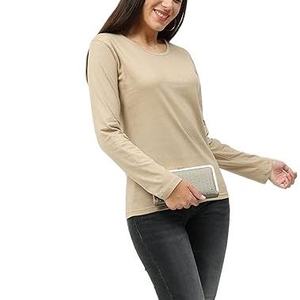 Camiseta de Manga Corta con Cuello Redondo para Mujer, 100% Algodón Jersey, Corte Holgado, Color Sólido, Talla Grande, para Todas las Temporadas - Product Image 6