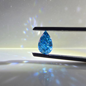 Diamante Azul Intenso de 1 Quilate, Corte Pera Modificado Brillante, Cultivado en Laboratorio, VS2, Certificado IGI, Piedra Suelta - Product Image 4